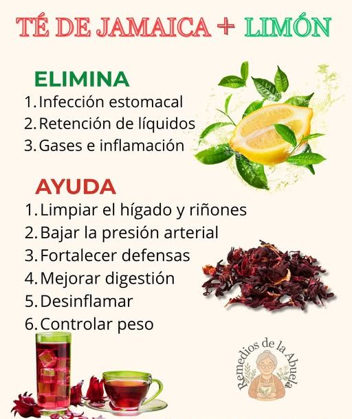 Té de jamaica y limón