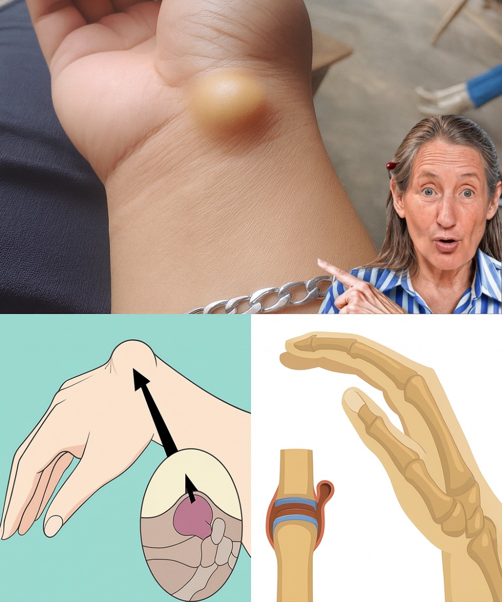 Imagen de un quiste ganglionar en la muñeca