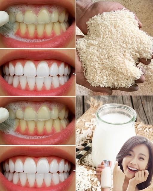 Antes y después del tratamiento blanqueador con agua de arroz