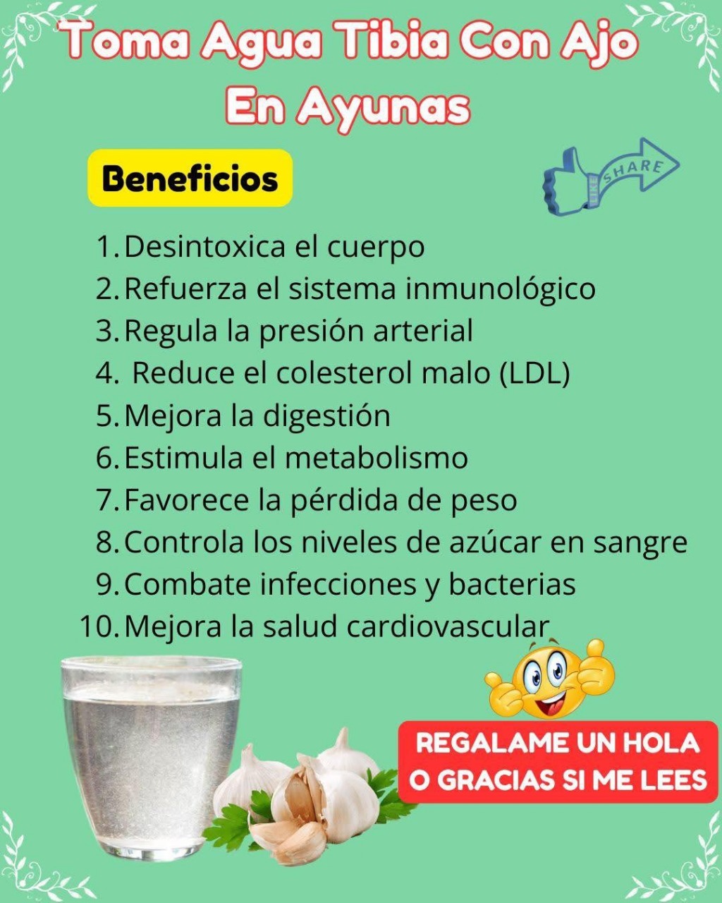 Beneficios del agua tibia con ajo
