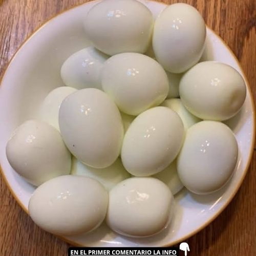 Huevos cocidos en un plato