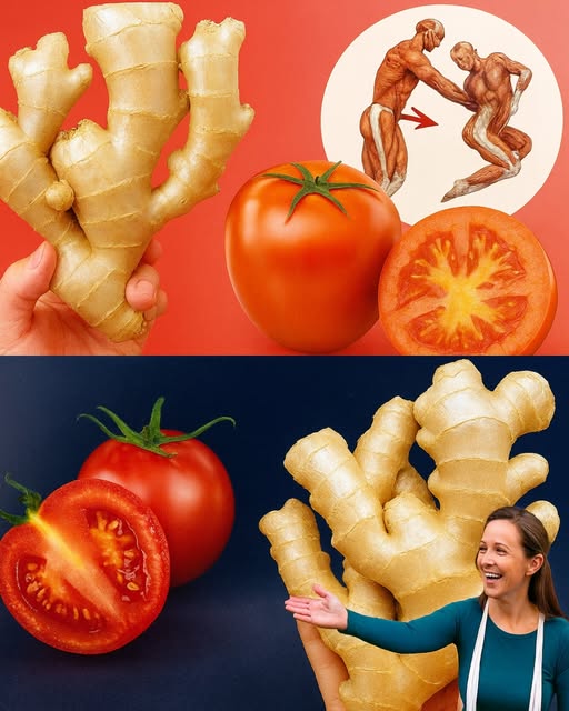 Ingredientes naturales: jengibre y tomate