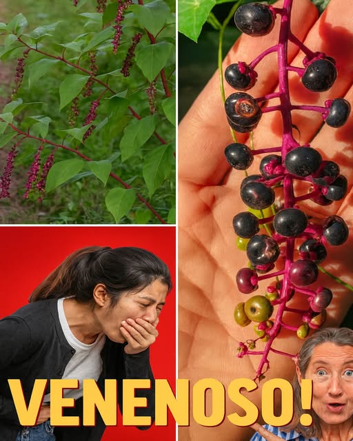 Phytolacca americana bayas peligrosas