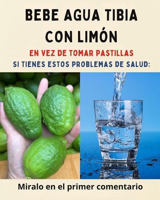 Agua tibia con limón